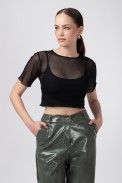 ΜΠΛΟΥΖΑ CROP ZOE BLACK