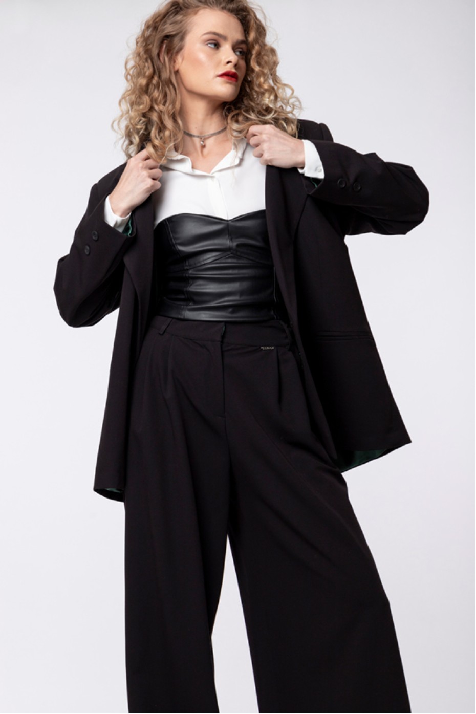 ΜΠΛΟΥΖΑ STRAPLESS ΔΕΡΜΑΤΙΝΗ ZOE BLACK