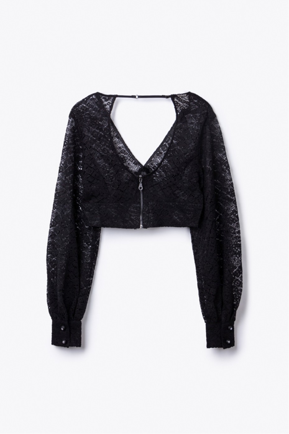 CROP TOP ΜΕ ΔΑΝΤΕΛΑ ZOE BLACK
